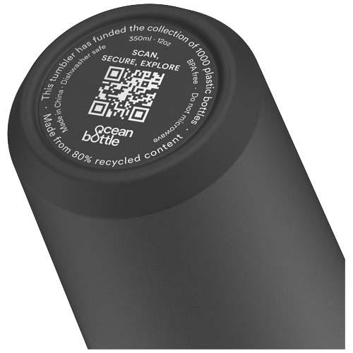 Ocean Bottle 350 ml geïsoleerde beker zwart