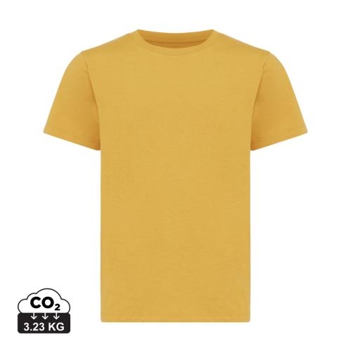 Iqoniq Koli kids gerecycled katoenen T-shirt geel,34