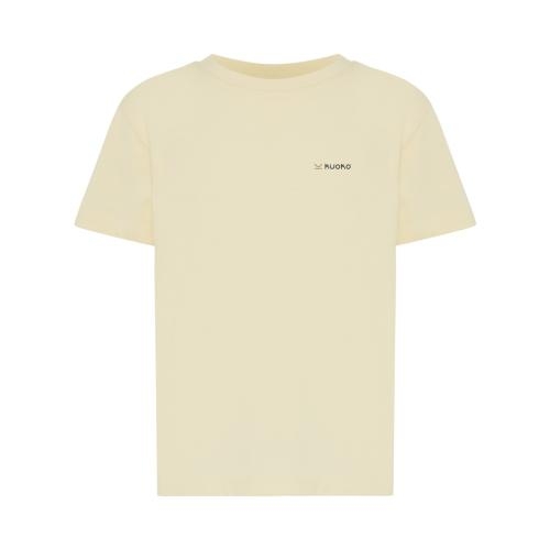 Iqoniq Koli kids gerecycled katoenen T-shirt cream yellow,11-12