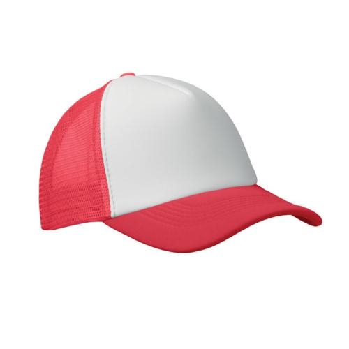 Truckers baseball cap Bubble wit/rood