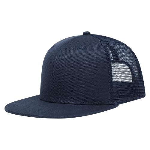 Trucker cap hoog profiel flat peak navy