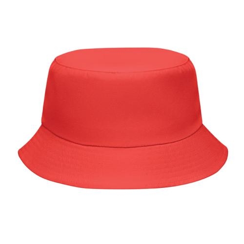 Polyester vissershoed Emmer rood