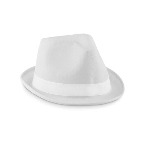 Polyester zonnehoed Woogie wit