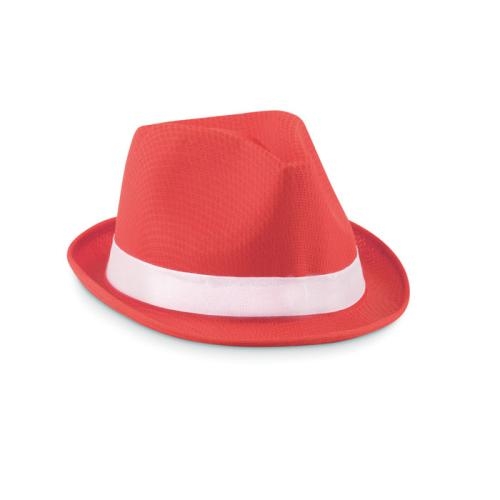 Polyester zonnehoed Woogie rood