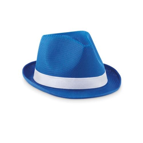 Polyester zonnehoed Woogie royal blue
