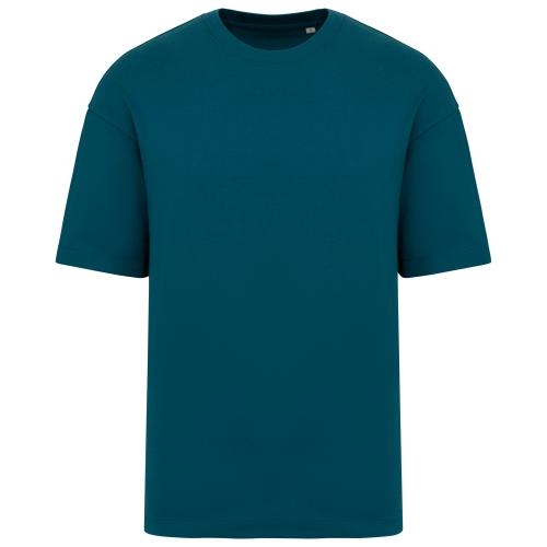 Ecologisch oversized heren-T-shirt peacock green,2xs