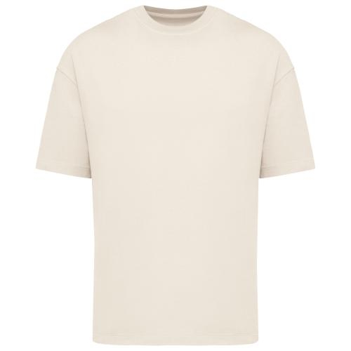 Ecologisch oversized heren-T-shirt ivoor,2xs