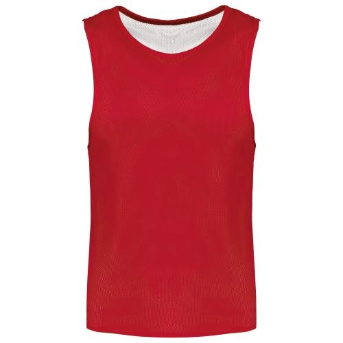 Omkeerbaar multisport-hesje kids sporty red/white,6-10