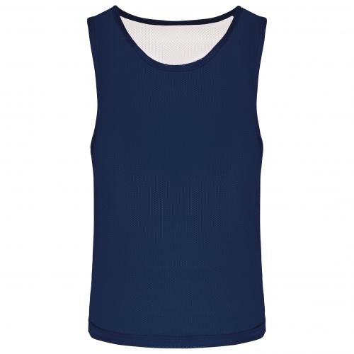 Omkeerbaar multisport-hesje kids navy/wit,6-10