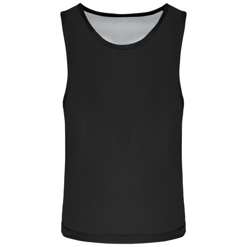 Omkeerbaar multisport-hesje kids zwart/wit,6-10
