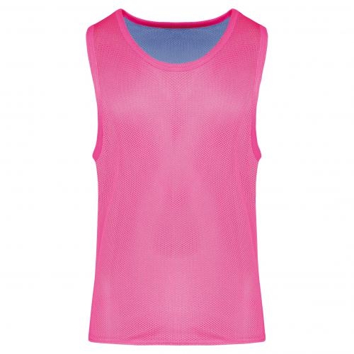 Omkeerbaar multisport-hesje kids roze / hemelsblauw,6-10