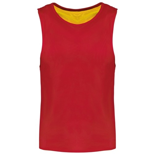 Omkeerbaar multisport-hesje kids sporty red/sporty yellow,10-14