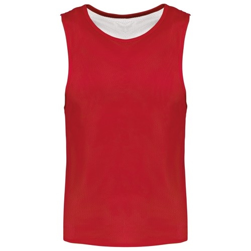 Omkeerbaar multisport-hesje kids sporty red/white,10-14