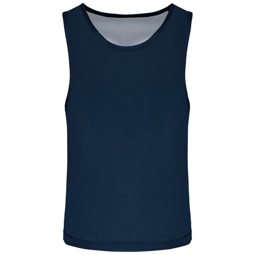 Omkeerbaar multisport-hesje kids navy/wit,10-14
