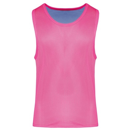 Omkeerbaar multisport-hesje kids roze / hemelsblauw,10-14