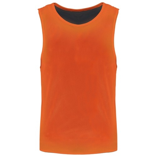 Omkeerbaar multisport-hesje kids oranje/zwart,10-14