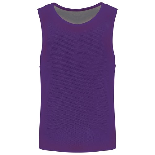 Omkeerbaar multisport-hesje kids paars/grijs,10-14