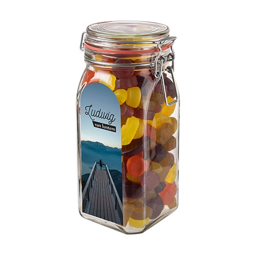 Weckpot 1,5L met snoep winegums