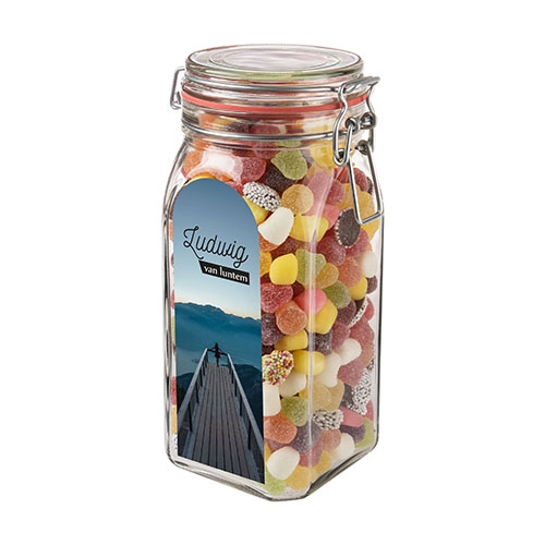 Weckpot 1,5L met snoep tum tum