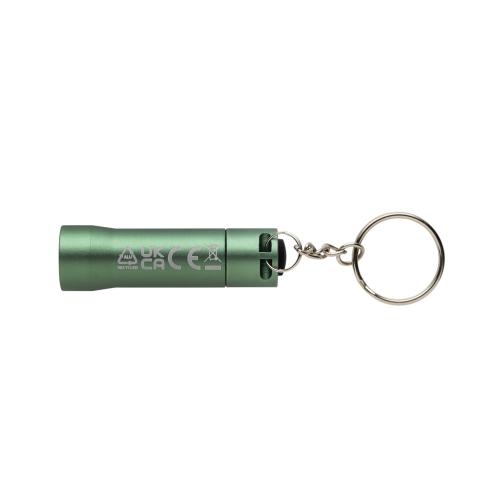 RCS gerecycled aluminium sleutelhanger zaklamp Flash groen
