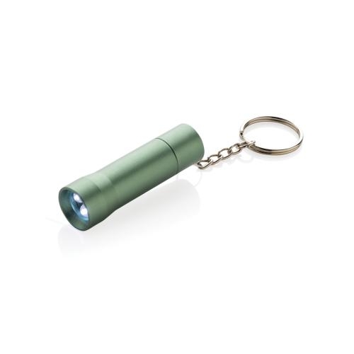 RCS gerecycled aluminium sleutelhanger zaklamp Flash groen