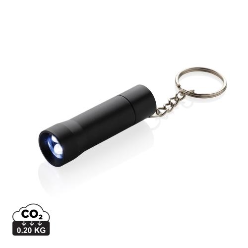 RCS gerecycled aluminium sleutelhanger zaklamp Flash zwart