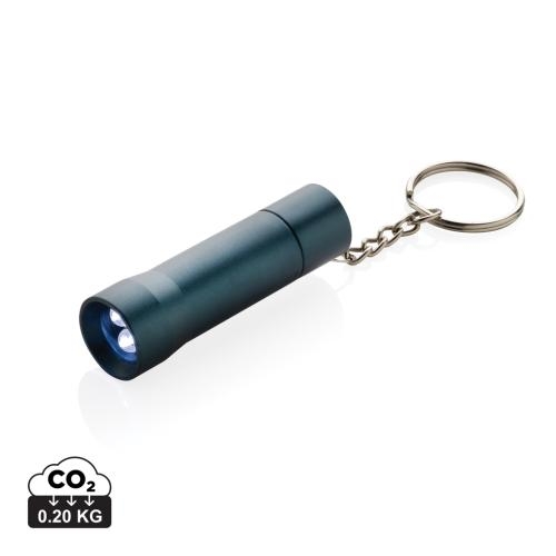 RCS gerecycled aluminium sleutelhanger zaklamp Flash blauw