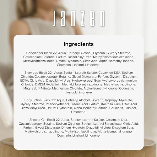 Janzen Travel Set Black 22 wit