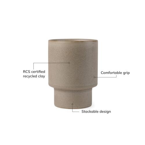 Moderne stapelbare mok Nagano beige