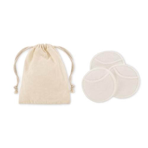 Herbruikbare reinigingspads beige