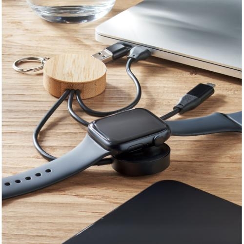 Sleutelhanger 4-in-1 60W kabel zwart