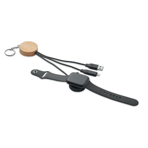 Sleutelhanger 4-in-1 60W kabel zwart