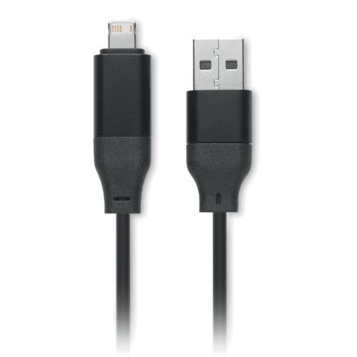 Sleutelhanger 4-in-1 60W kabel zwart
