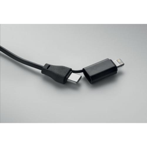 Sleutelhanger 4-in-1 60W kabel zwart