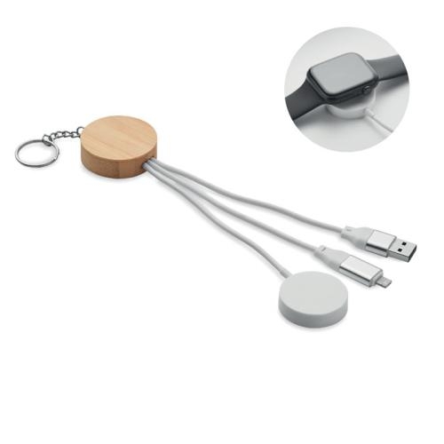 Sleutelhanger 4-in-1 60W kabel wit