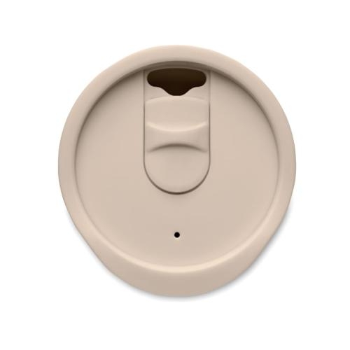 Dubbelwandige to-go beker 300 ml beige