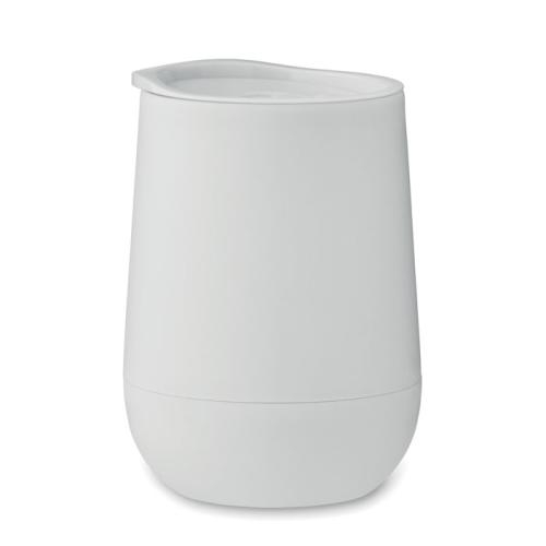 Dubbelwandige to-go beker 300 ml wit