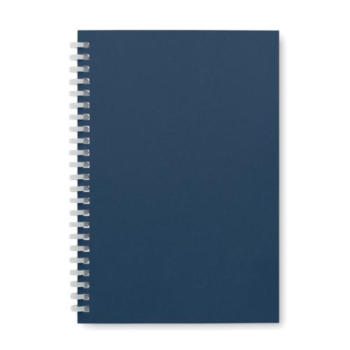 A5-notitieboek gerecycled karton ringband navy