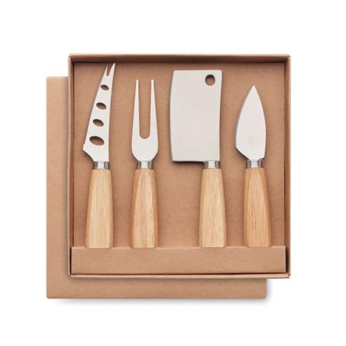 4 kaasmessen Camembert hout