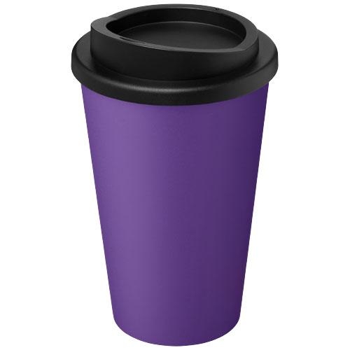 Gerecyclede americano® 350 ml geïsoleerde beker paars/zwart