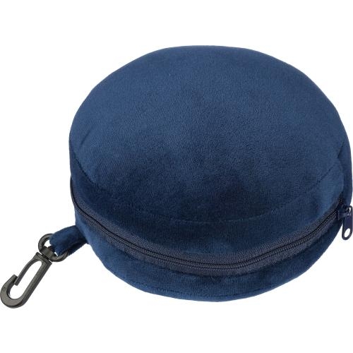 Polyester reiskussen Leontine blauw