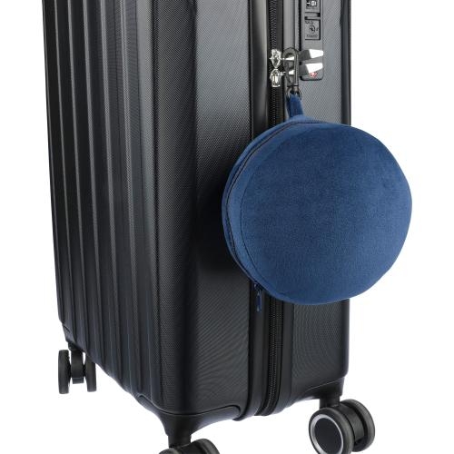 Polyester reiskussen Leontine blauw