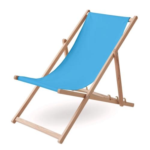 Houten strandstoel Honopu turquoise