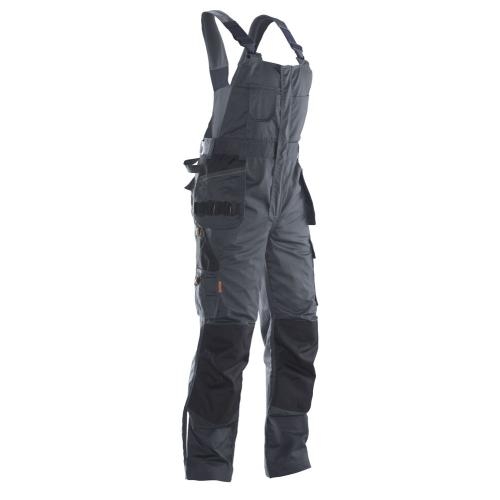 3730 Bib en brace overall donkergrijs/zwart,c42