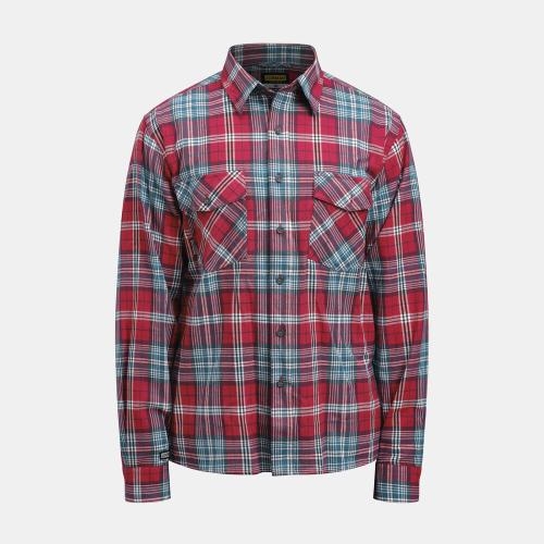 5138 Flanel werkshirt rood/blauw,3xl