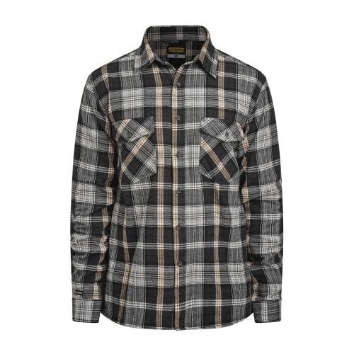 5138 Flanel werkshirt grijs/oranje,3xl
