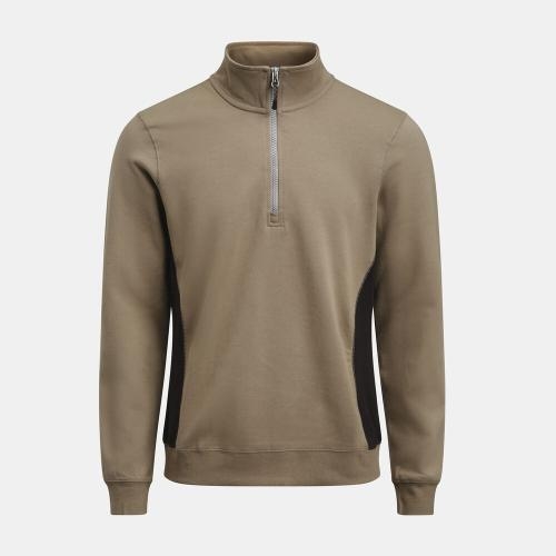 5401 Halfzip sweatshirt khaki/zwart,3xl