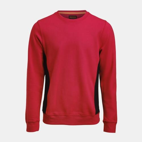 5402 Ronde hals sweatshirt rood/zwart,l