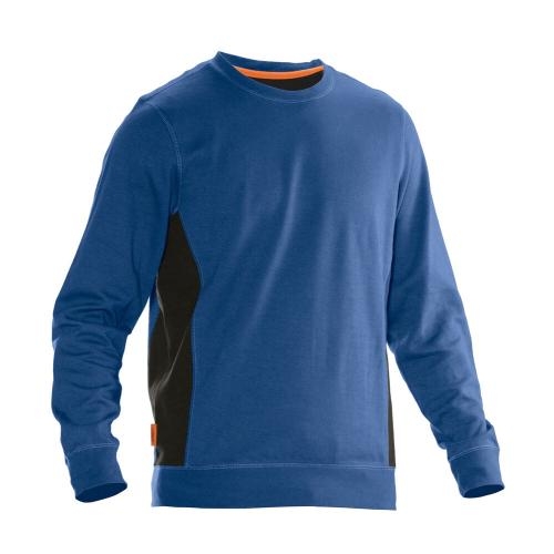 5402 Ronde hals sweatshirt hemelsblauw/zwart,l