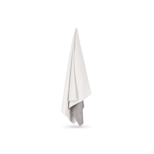 Sneldrogende handdoek R-PET 100x180 wit/grijs
